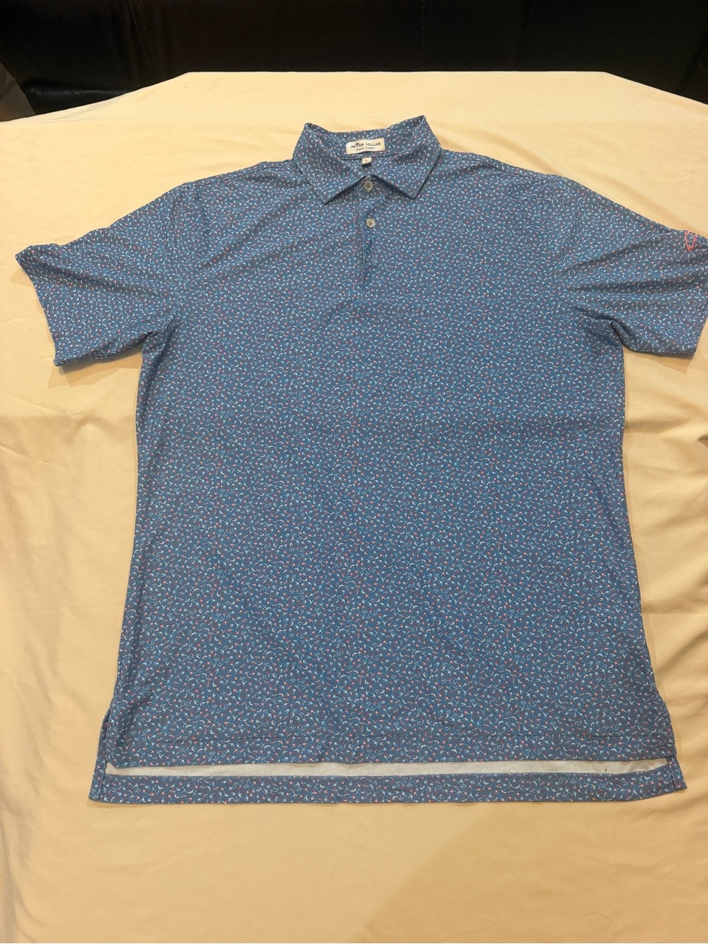 Peter Millar Men’s Cathay Performance Polo W / Iron Horse Golf Club Logo Size M